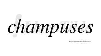 Champuses  no lleva tilde con vocal tónica en la «u»