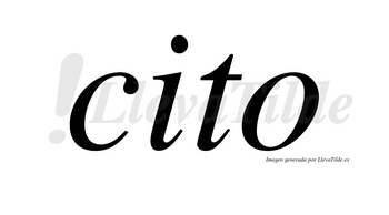 Cito no lleva tilde con vocal tónica en la «i»
