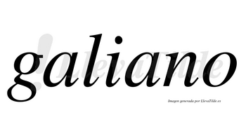Galiano  no lleva tilde con vocal tónica en la segunda «a»