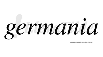Germania no lleva tilde con vocal tónica en la primera «a»