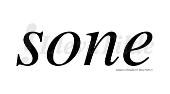 Sone no lleva tilde con vocal tónica en la «o»