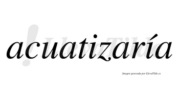 Acuatizaría  lleva tilde con vocal tónica en la segunda «i»