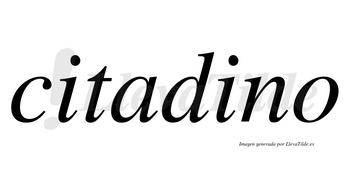 Citadino  no lleva tilde con vocal tónica en la segunda «i»