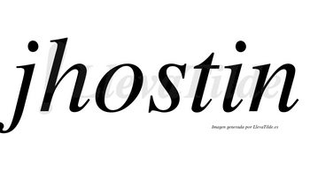 Jhostin no lleva tilde con vocal tónica en la «o»