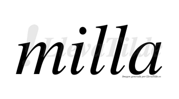 Milla  no lleva tilde con vocal tónica en la «i»