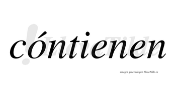 Cóntienen lleva tilde con vocal tónica en la «o»