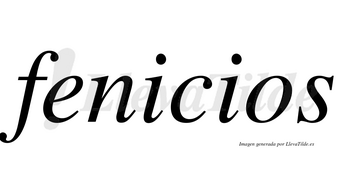 Fenicios  no lleva tilde con vocal tónica en la primera «i»