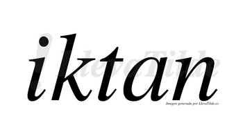 Iktan  no lleva tilde con vocal tónica en la «i»