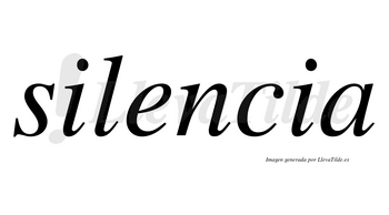 Silencia no lleva tilde con vocal tónica en la «e»