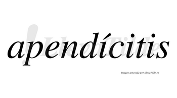 Apendícitis lleva tilde con vocal tónica en la primera «i»