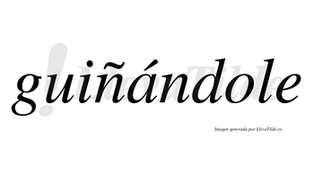 Guiñándole lleva tilde con vocal tónica en la «a»