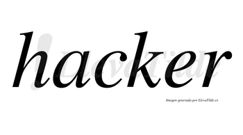 Hacker  no lleva tilde con vocal tónica en la «e»