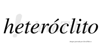 Heteróclito  lleva tilde con vocal tónica en la primera «o»