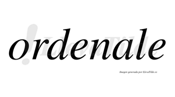 Ordenale no lleva tilde con vocal tónica en la «a»