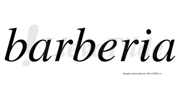 Barberia no lleva tilde con vocal tónica en la «e»