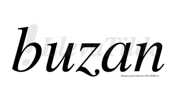 Buzan  no lleva tilde con vocal tónica en la «u»