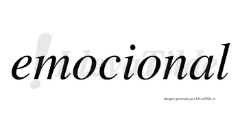 Emocional  no lleva tilde con vocal tónica en la «a»