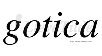 Gotica no lleva tilde con vocal tónica en la «i»