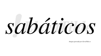 Sabáticos lleva tilde con vocal tónica en la segunda «a»