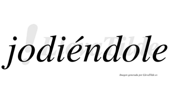 Jodiéndole  lleva tilde con vocal tónica en la primera «e»