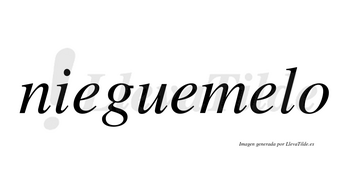 Nieguemelo no lleva tilde con vocal tónica en la tercera «e»
