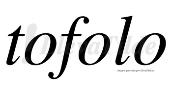 Tofolo no lleva tilde con vocal tónica en la segunda «o»