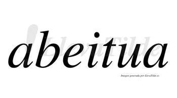 Abeitua  no lleva tilde con vocal tónica en la «e»