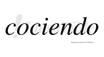 Cociendo no lleva tilde con vocal tónica en la «e»