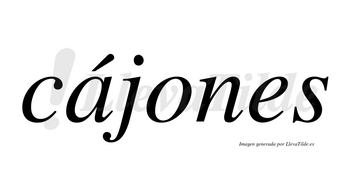 Cájones lleva tilde con vocal tónica en la «a»