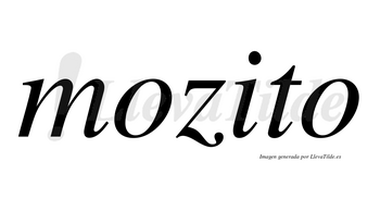 Mozito no lleva tilde con vocal tónica en la «i»