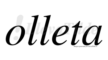 Olleta  no lleva tilde con vocal tónica en la «e»