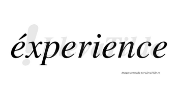 Éxperience lleva tilde con vocal tónica en la primera «e»