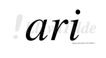 Ari no lleva tilde con vocal tónica en la «a»