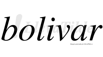 Bolivar  no lleva tilde con vocal tónica en la «a»