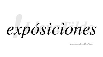 Expósiciones  lleva tilde con vocal tónica en la primera «o»