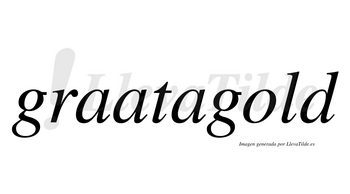 Graatagold no lleva tilde con vocal tónica en la «o»
