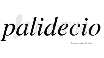 Palidecio no lleva tilde con vocal tónica en la «e»