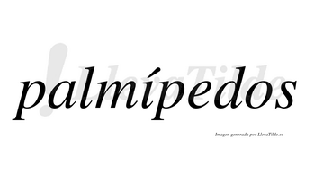 Palmípedos  lleva tilde con vocal tónica en la «i»
