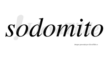 Sodomito no lleva tilde con vocal tónica en la «i»