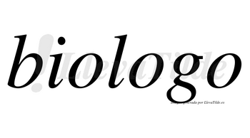 Biologo no lleva tilde con vocal tónica en la segunda «o»