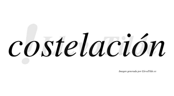 Costelación  lleva tilde con vocal tónica en la segunda «o»