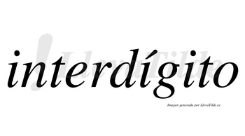 Interdígito  lleva tilde con vocal tónica en la segunda «i»