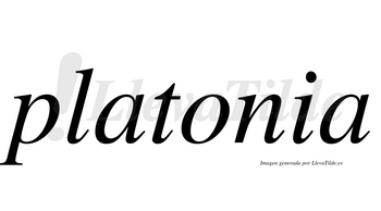 Platonia  no lleva tilde con vocal tónica en la «o»
