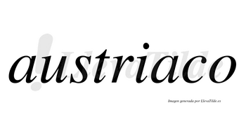Austriaco no lleva tilde con vocal tónica en la segunda «a»