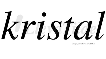 Kristal  no lleva tilde con vocal tónica en la «a»