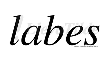 Labes  no lleva tilde con vocal tónica en la «a»
