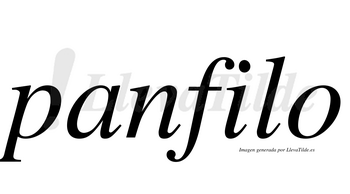 Panfilo  no lleva tilde con vocal tónica en la «i»