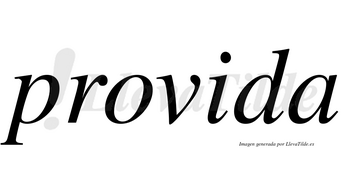 Provida no lleva tilde con vocal tónica en la «i»