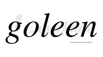 Goleen no lleva tilde con vocal tónica en la primera «e»