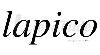 Lapico no lleva tilde con vocal tónica en la «i»